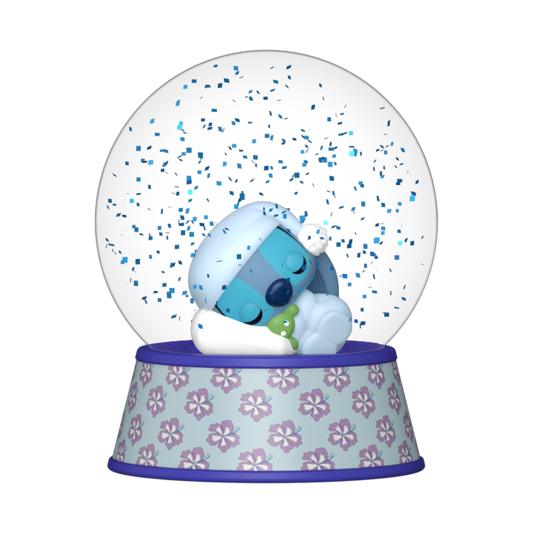 Sleeping Stitch Mini Glitter Globe - US 7098