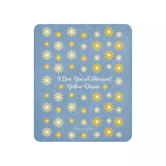 Gilmore Girls I Love You A Thousand Yellow Daisies Sherpa Blanket - US 3184